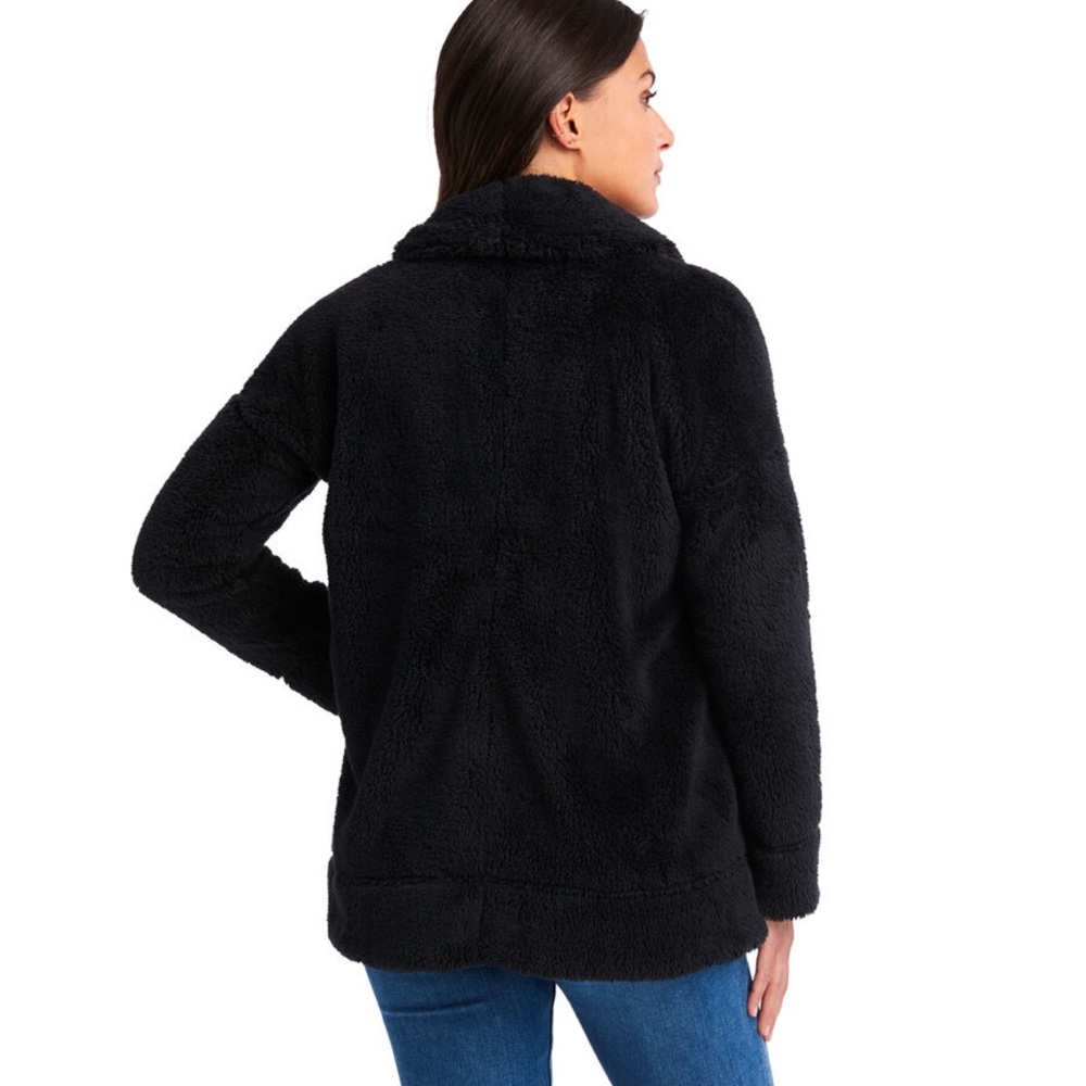 Plush Teddy Open Front Jacket - image 2